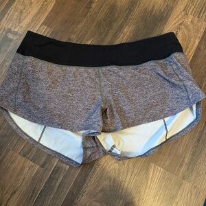 lululemon athletica Black and Heather Gray Athletic Shorts